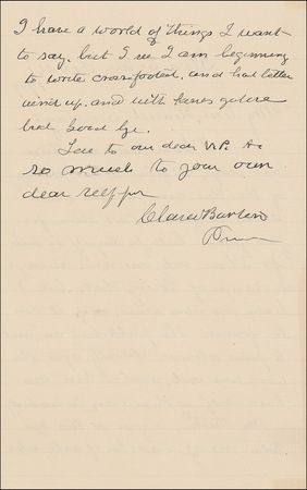 Lot #167 Clara Barton: “I have tried all these last days to find ... a copy of The Red Cross in Peace & War” - Image 2