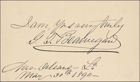Lot #301 Pierre G. T. Beauregard Signature - Image 1