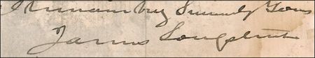 Lot #343 James Longstreet Signature - Image 2