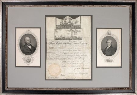 Lot #95 James Monroe and John Quincy Adams Signed Document - Image 1