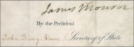 Lot #95 James Monroe and John Quincy Adams Signed Document - Image 2