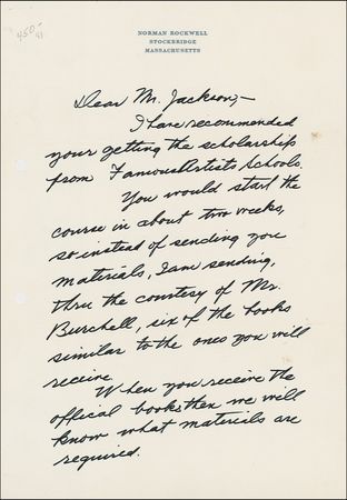 Lot #534 Norman Rockwell: The artist as teacher - Image 1