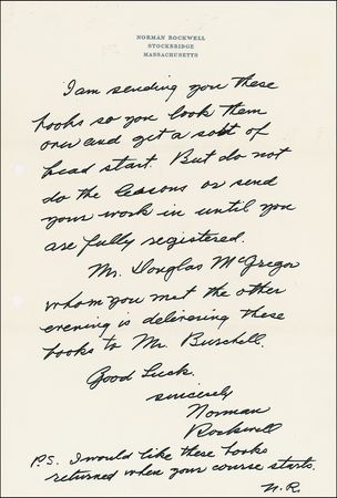 Lot #534 Norman Rockwell: The artist as teacher - Image 2