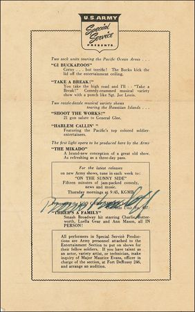 Lot #966 Boris Karloff Program - Image 1