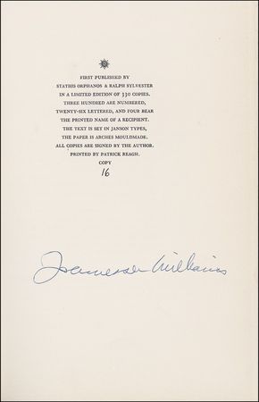 Lot #558 Tennessee Williams Book - Image 1