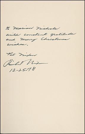 Lot #106 Richard and Pat Nixon Book - Image 1