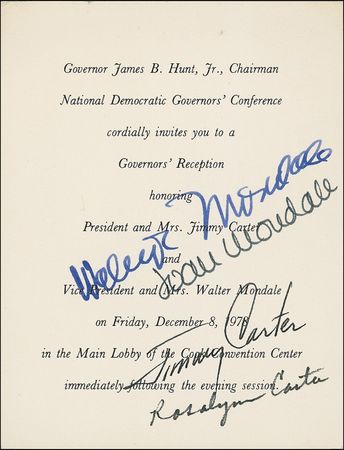 Lot #16 Carters and Mondales Invitation
