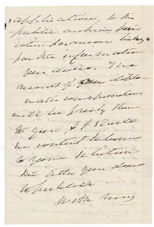 Lot #156 Martin Van Buren: Van Buren writes of ?the honor conferred upon me by the National Literary Society.? - Image 2