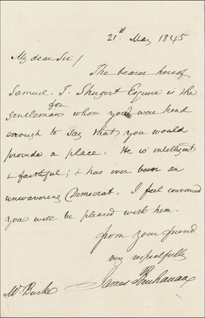 Lot #6 James Buchanan: Buchanan recommends “an