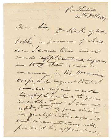 Lot #182 John C. Calhoun Handwritten Letter Signed - Image 1