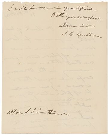 Lot #182 John C. Calhoun Handwritten Letter Signed - Image 2