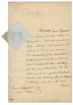 Lot #291 Victoria Signed Document - Image 1