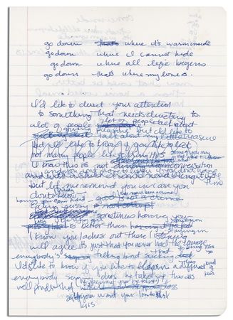 Lot #708 Madonna: DIRTY WORDS: Madonna works out the lyrics for a song from the infamous Erotica album - Image 2