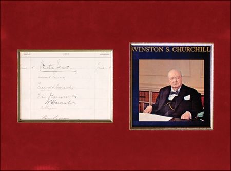 Lot #187 Winston Churchill Guest Register - Image 1