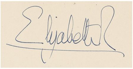Lot #212 Elizabeth II Signed Document - Image 2