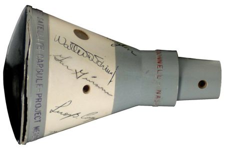 Lot #452 Mercury Seven: STARS IN THEIR EYES: Remarkable early satellite capsule model signed by the MERCURY SEVEN astronauts - Image 2