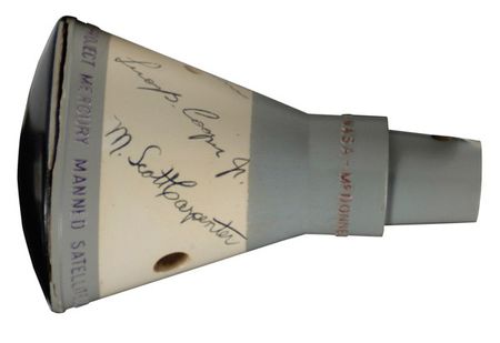 Lot #452 Mercury Seven: STARS IN THEIR EYES: Remarkable early satellite capsule model signed by the MERCURY SEVEN astronauts - Image 3