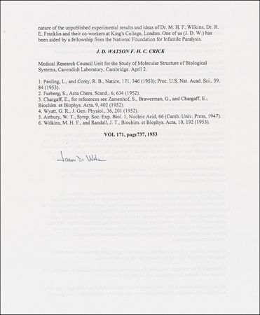 Lot #297 James D. Watson Article - Image 2