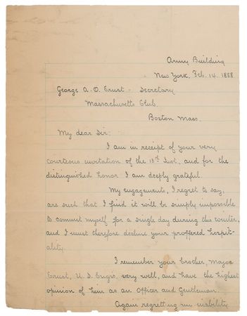 Lot #367 William T. Sherman: ?The highest opinion of him as an officer and gentleman? - Image 1