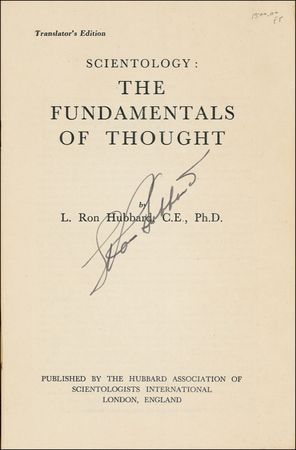 Lot #242 L. Ron Hubbard: Xenu-phobic: The controversial founder of Scientology signs an early instructional book - Image 1