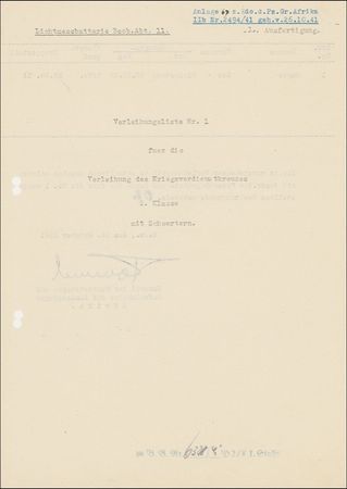 Lot #361 Erwin Rommel Signed Document - Image 1
