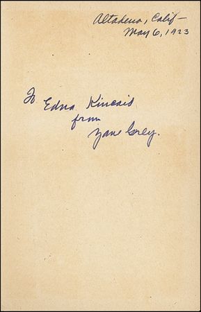 Lot #495 Zane Grey Book - Image 1