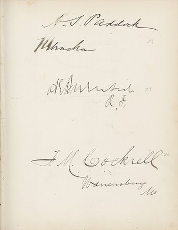 Lot #110 Presidents and Politicians: Public Servants: 1870s D.C. autograph album with more then 380 signatures, including three presidents, Civil War generals, and the entire Waite Supreme Court - Image 3