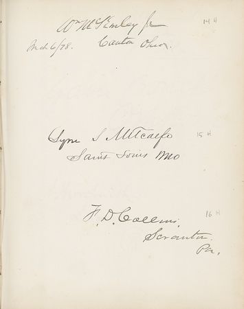 Lot #110 Presidents and Politicians: Public Servants: 1870s D.C. autograph album with more then 380 signatures, including three presidents, Civil War generals, and the entire Waite Supreme Court - Image 4