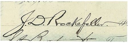 Lot #272 John D. Rockefeller and Henry M. Flagler: Black gold: Rockefeller and Flagler sign a Standard Oil stock certificate - Image 2