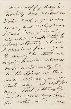 Lot #489 Ralph Waldo Emerson: Remembering England and introducing a friend, “a sort of sister of mine” - Image 2