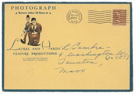 Lot #801 Laurel and Hardy Signed Photograph - Image 2