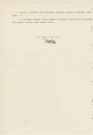 Lot #216 Benito Mussolini Signed Document - Image 2