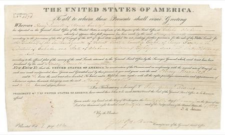 Lot #3 John Quincy Adams Signed Document - Image 1