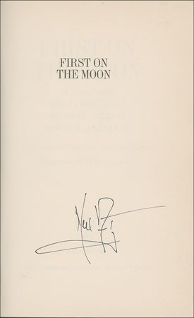 Lot #342 Neil Armstrong: FIRST ON THE MOON: ARMSTRONG signs the “official and exclusive account” of the APOLLO 11 mission - Image 1