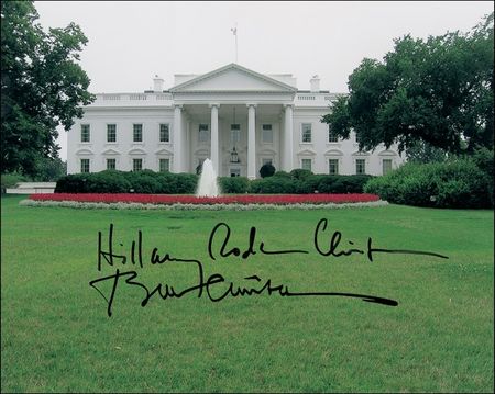 Lot #28 Bill and Hillary Clinton Signed Photograph