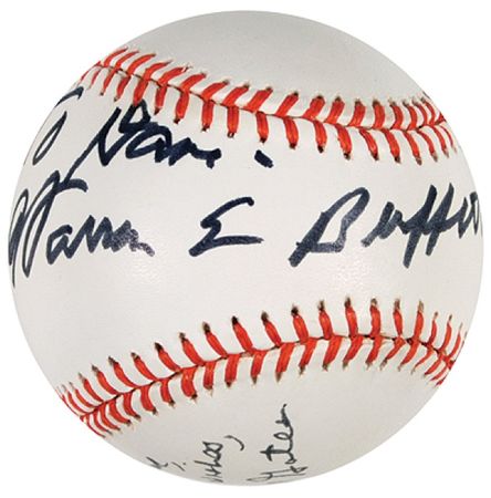 Lot #168 Bill Gates and Warren Buffett Baseball - Image 2