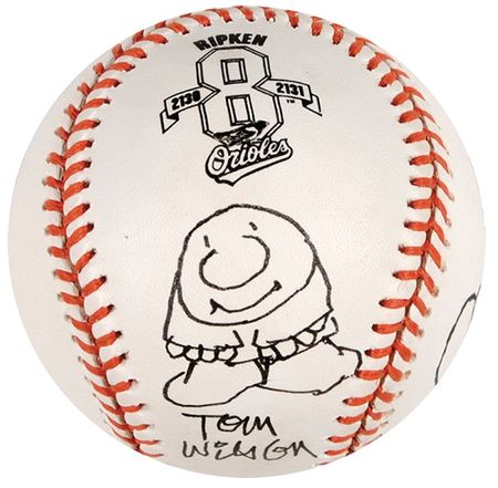 Lot #481 Cartoonists Baseball - Image 2