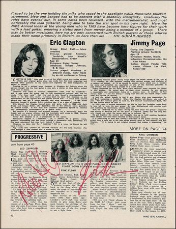 Lot #642 Rock and Roll: SOUNDS OF THE TIMES: 1970 rock and roll annual with more than 50 signatures, including BONHAM, MOON, and JAGGER - Image 5