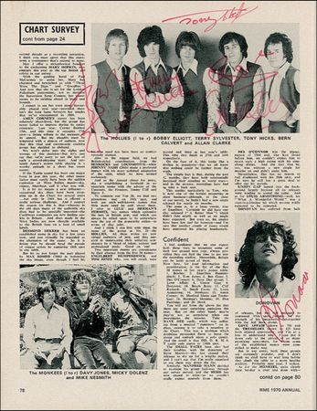 Lot #642 Rock and Roll: SOUNDS OF THE TIMES: 1970 rock and roll annual with more than 50 signatures, including BONHAM, MOON, and JAGGER - Image 7