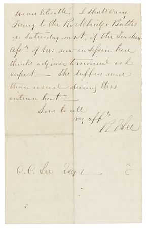 Lot #290 Robert E. Lee: ?THE BIOGRAPHY OF OUR FATHER?: LEE objects to ?the modern way of spelling? during publication of a book on his illustrious father, HARRY ?LIGHT HORSE? LEE - Image 2