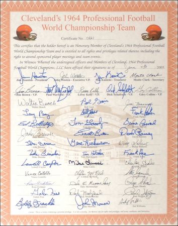 Lot #1039 Cleveland Browns Group Lot - Image 1