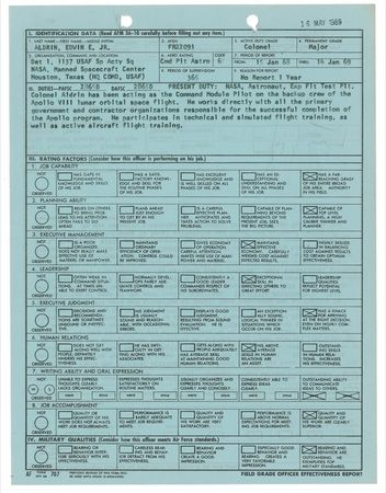 Lot #341 Neil Armstrong and Deke Slayton: “NEEDED AS A SPACECRAFT CREW MEMBER”: Five months before the historic APOLLO 11 mission, ARMSTRONG gives ALDRIN a glowing review - Image 1