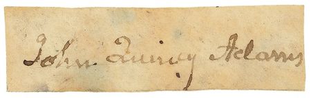 Lot #4 John Quincy Adams Signature