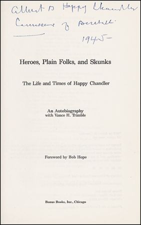 Lot #1031 A. B. ?Happy? Chandler Book - Image 1