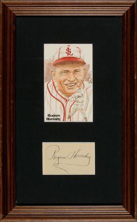 Lot #1160 Rogers Hornsby: Perfect signature of ‘The Rajah’ - Image 1