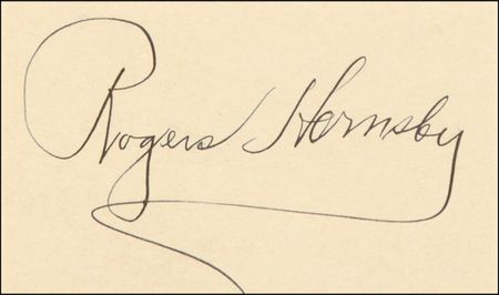 Lot #1160 Rogers Hornsby: Perfect signature of ‘The Rajah’ - Image 2