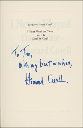 Lot #1053 Howard Cosell Book - Image 1