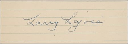Lot #1207 Larry Lajoie Signature - Image 2