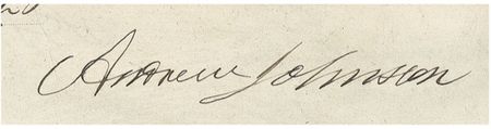 Lot #74 Andrew Johnson: Appointing a district attorney for Nebraska - Image 1