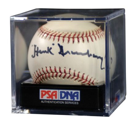 Lot #1131 Hank Greenberg: Uncommon Greenberg single-signed ball, graded NM-MT+ 8.5 - Image 2